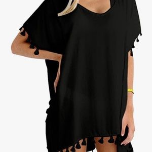 NWT Women’s plus size beach coverup, black